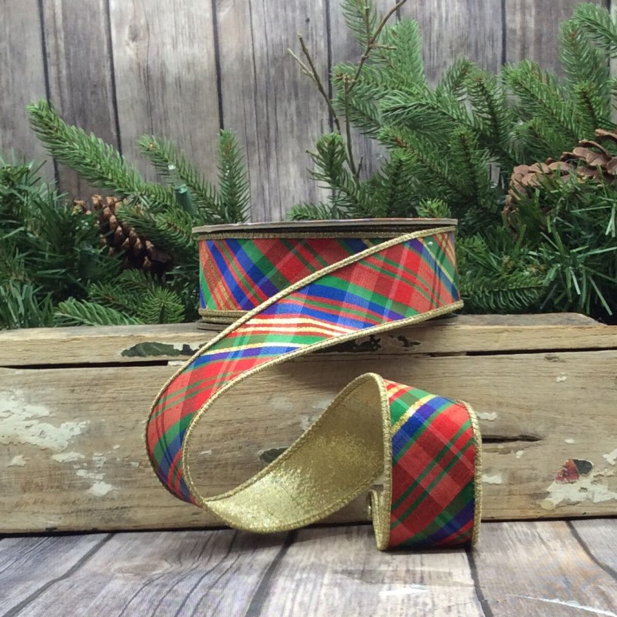 Yuletide Plaid Ribbon