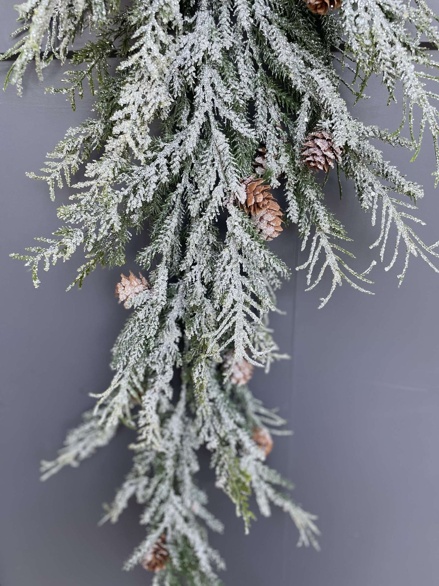 Snowy Herb Pine Teardrop - 30in
