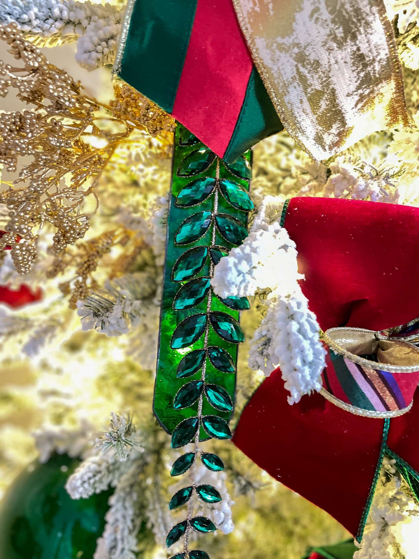 Oblong Stained Glass Ornament - Multiple Colors