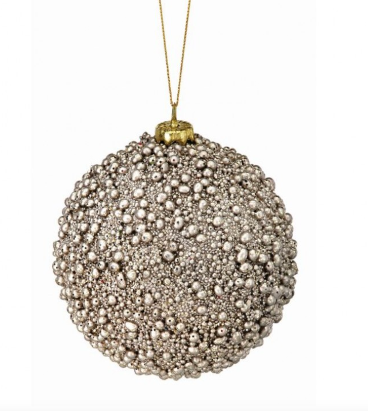 Metallic Bead Ball Ornament