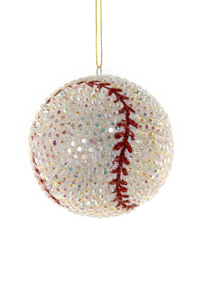 Jeweled Sport Ball Ornament - Two Options