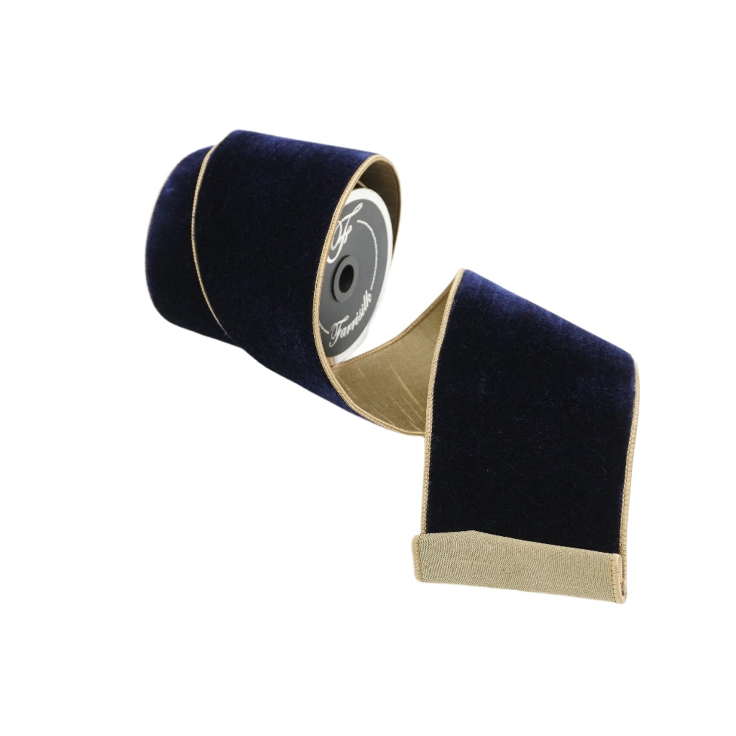 2 Tone Velvet Ribbon - Navy