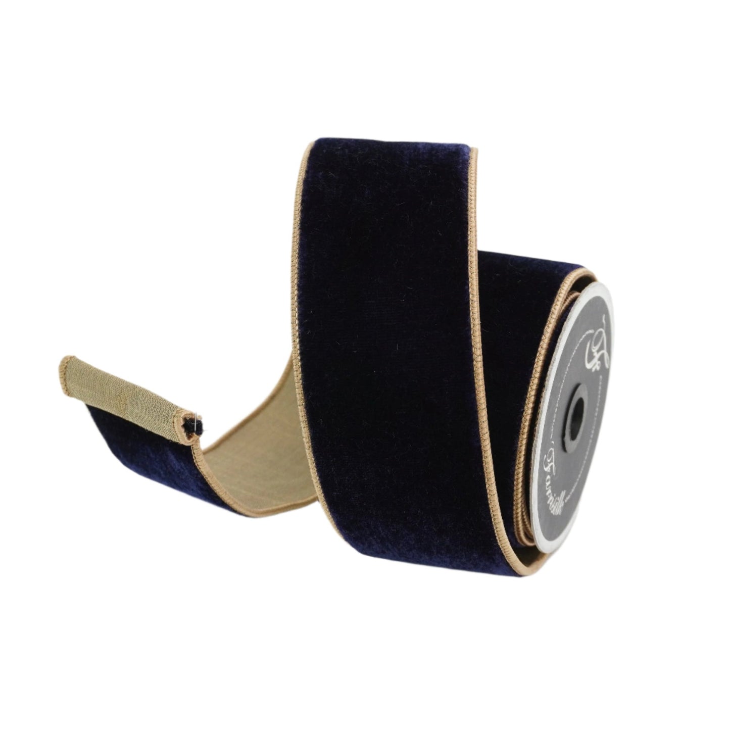 2 Tone Velvet Ribbon - Navy