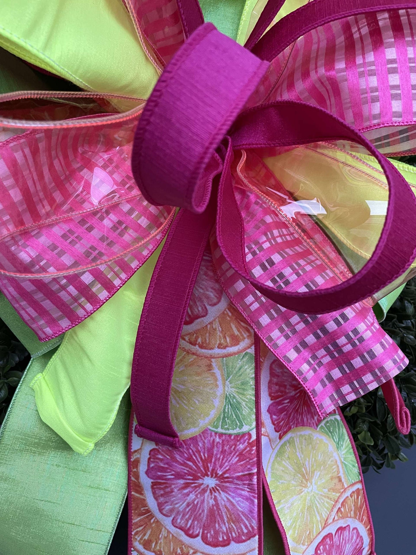 Grapefruit Spritz - Designer Ribbon Bow