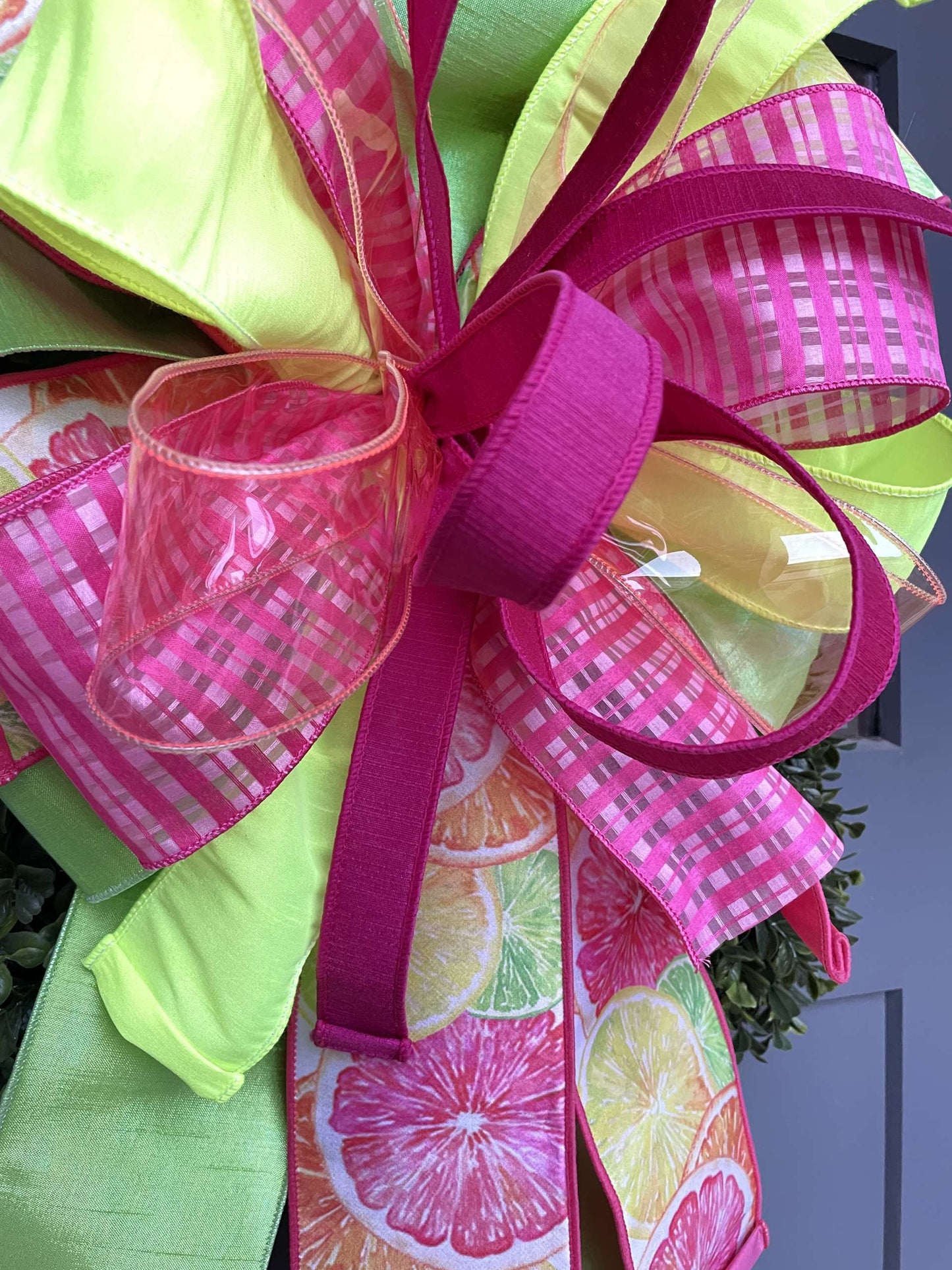 Grapefruit Spritz - Designer Ribbon Bow