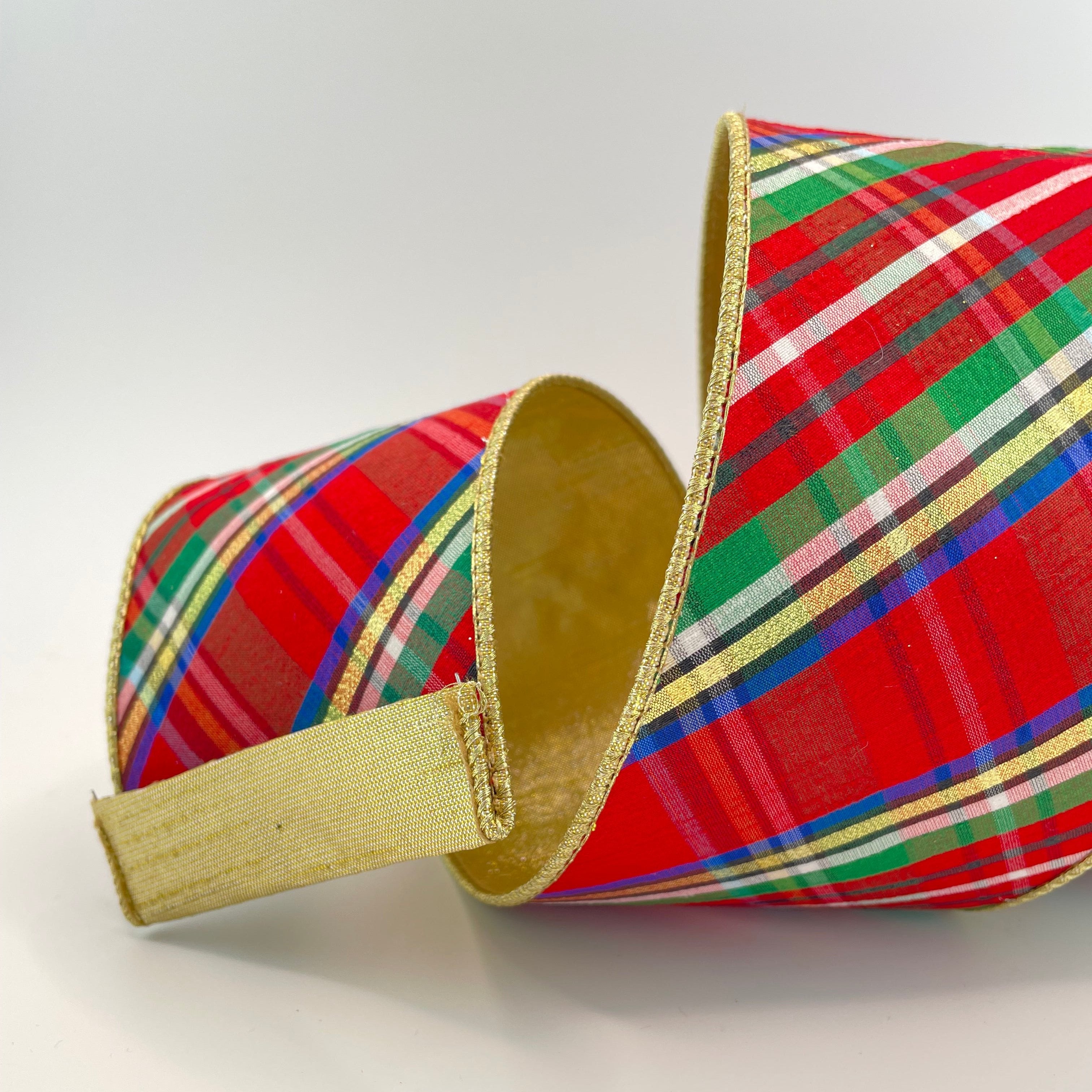 Nutcracker Plaid Ribbon With Gold Back – J. Anise & Co.