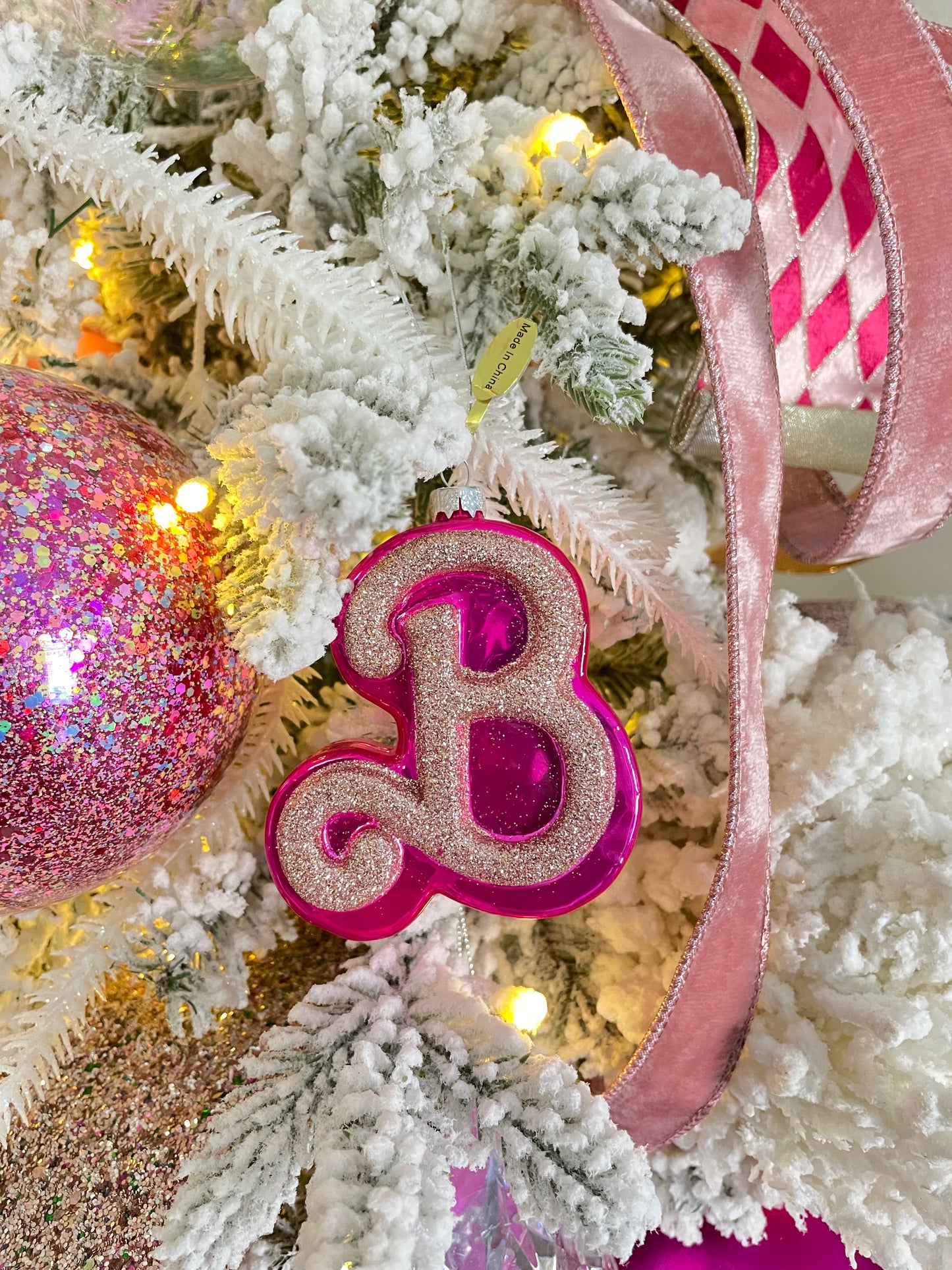Barbie Initial Ornament