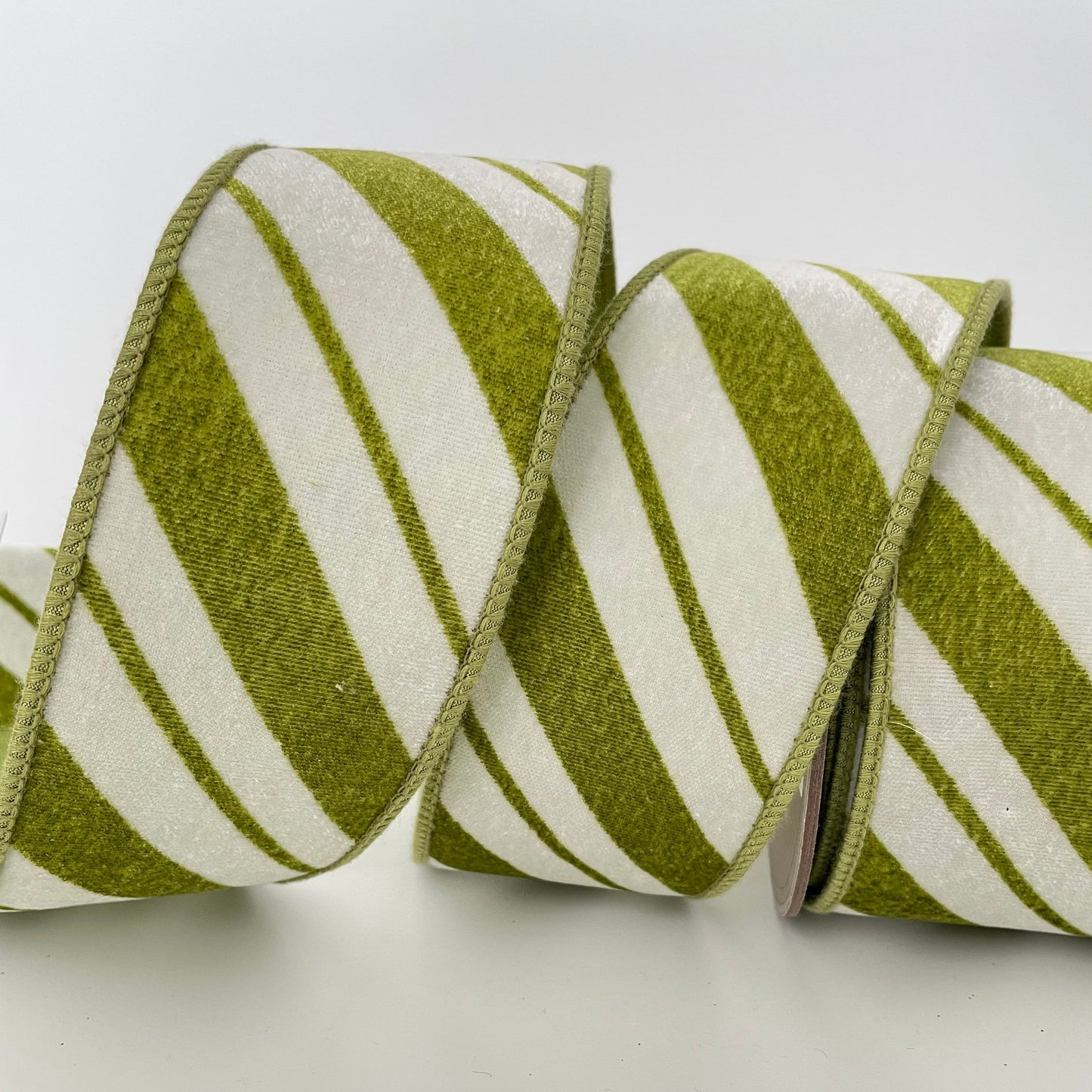 Velvet Diagonal Stripe Ribbon