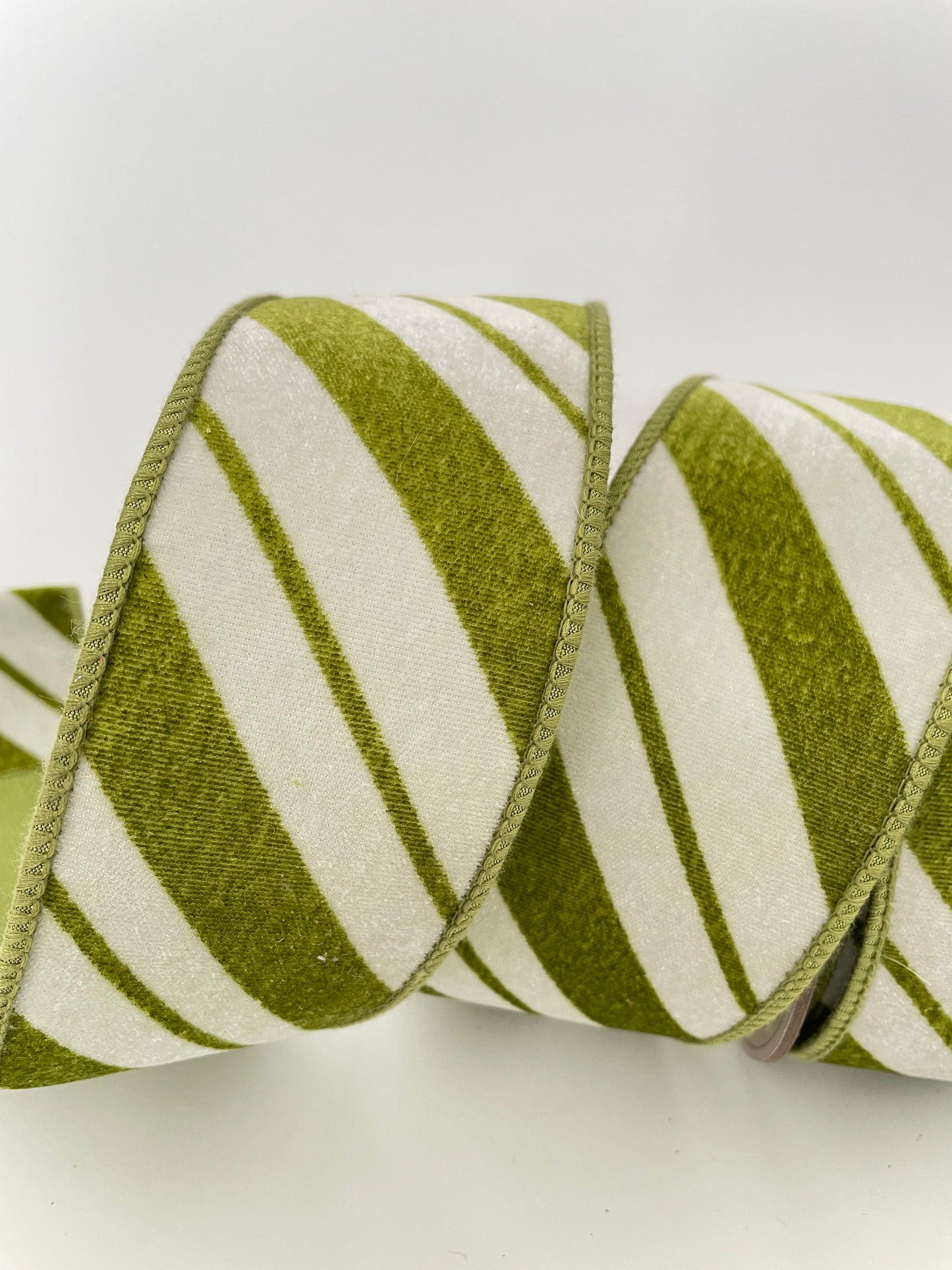 Velvet Diagonal Stripe Ribbon