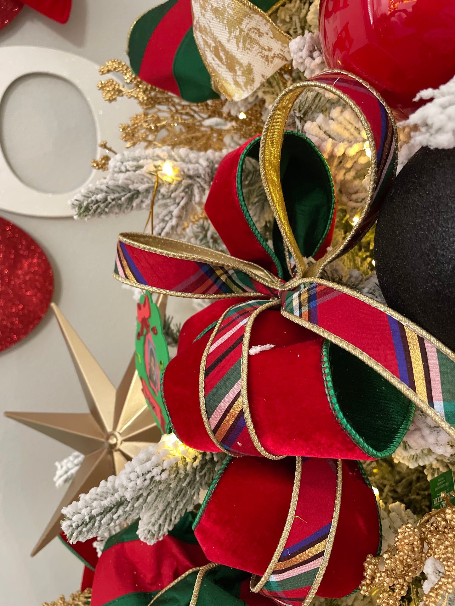 Nutcracker Plaid Ribbon With Gold Back