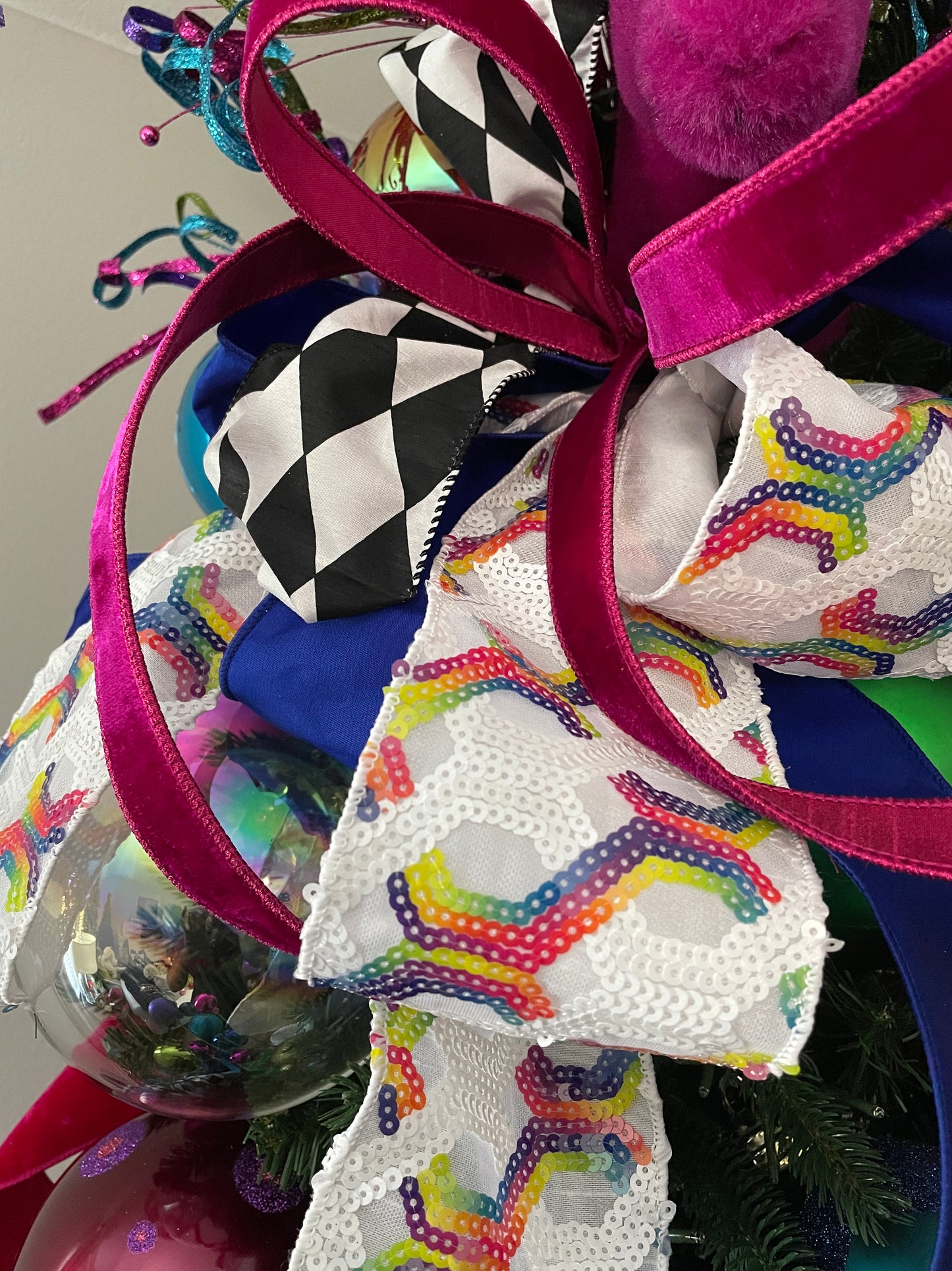 Colorful Geometric Sequins Ribbon