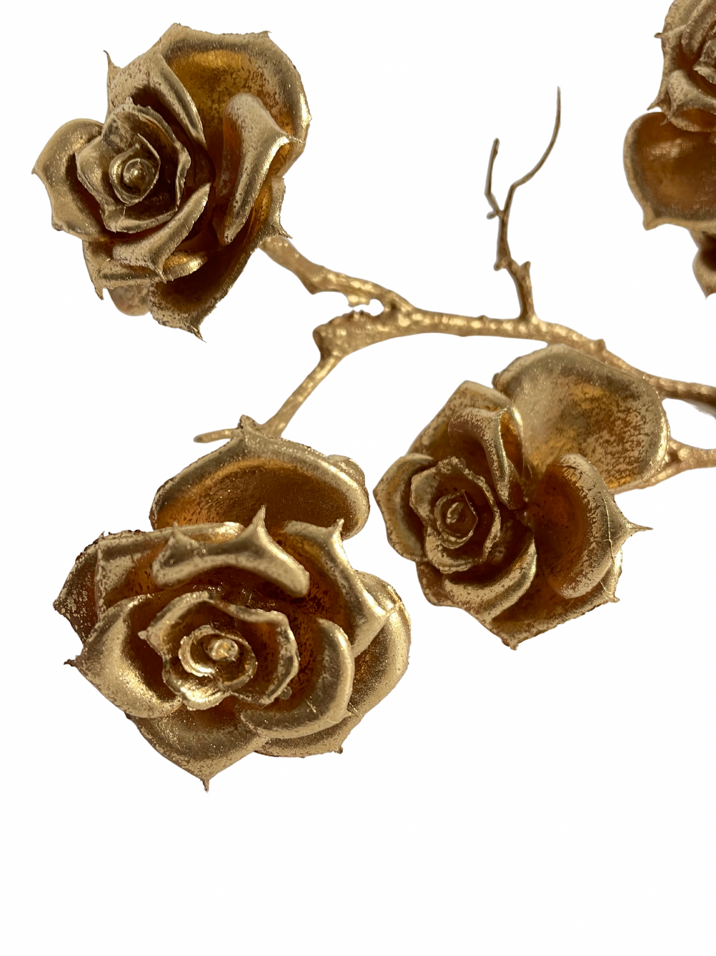 Metallic Rose Spray - Set of 3