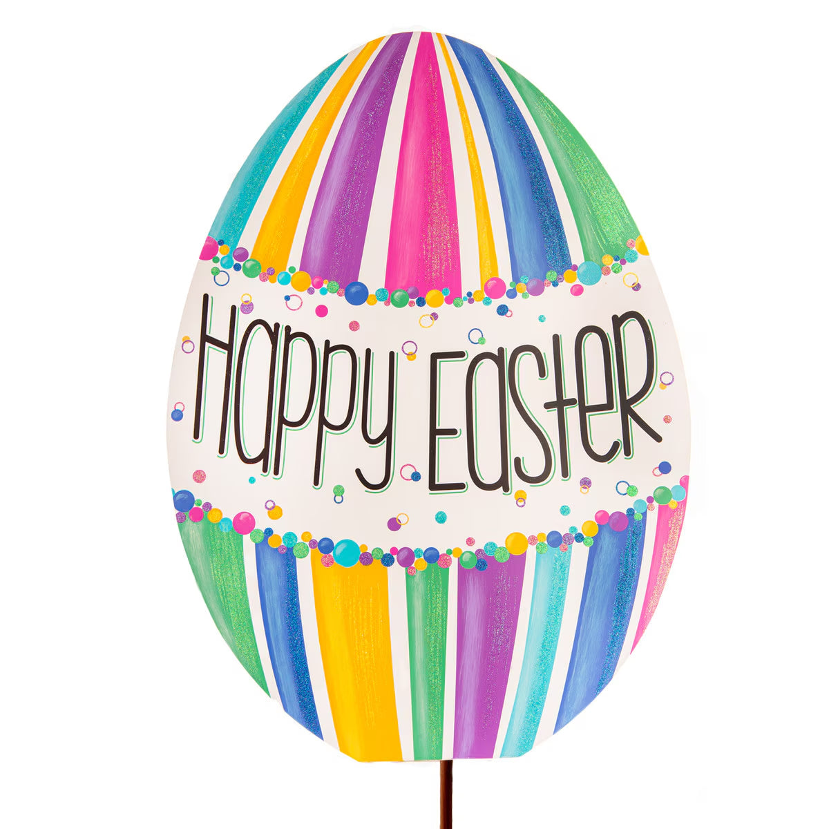 Yard Colorful "Happy Easter" Egg