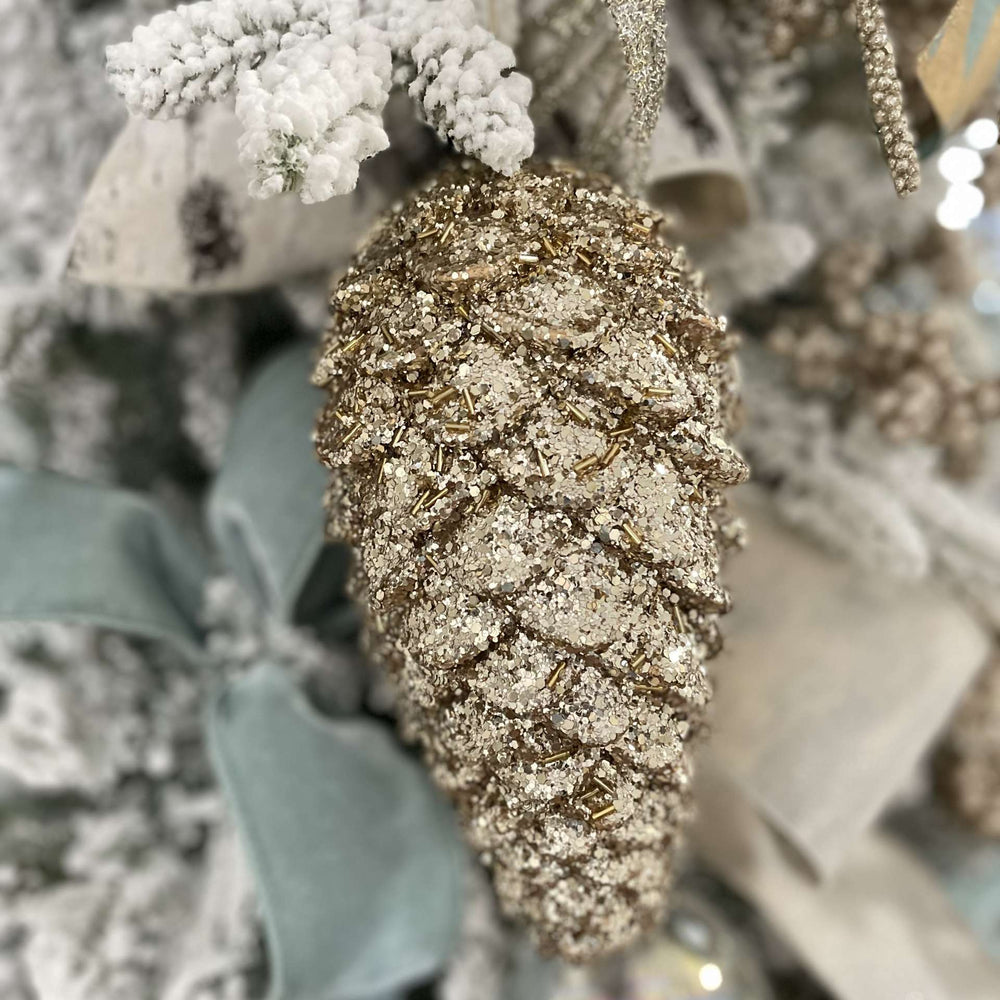 
                      
                        Gold Glitter Pinecone Ornament
                      
                    