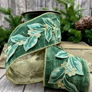 Embroidery Bay Leaf Ribbon