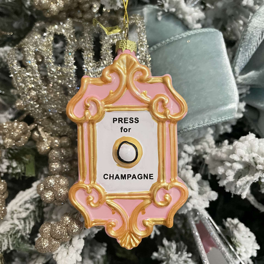 Press For Champagne Button Ornament