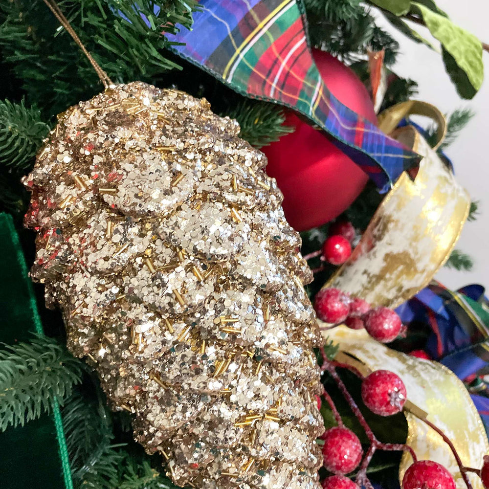 
                      
                        Gold Glitter Pinecone Ornament
                      
                    