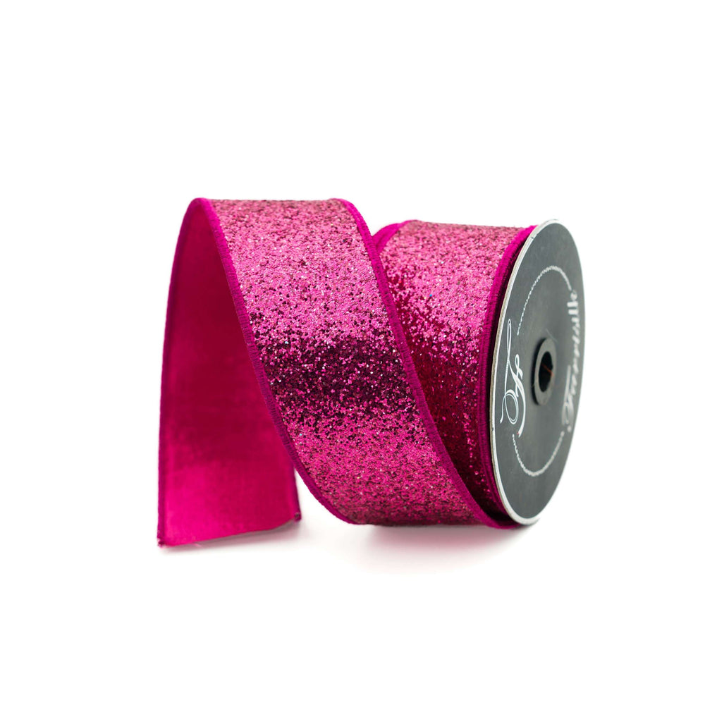 Hot Pink Chunky Glitter Ribbon