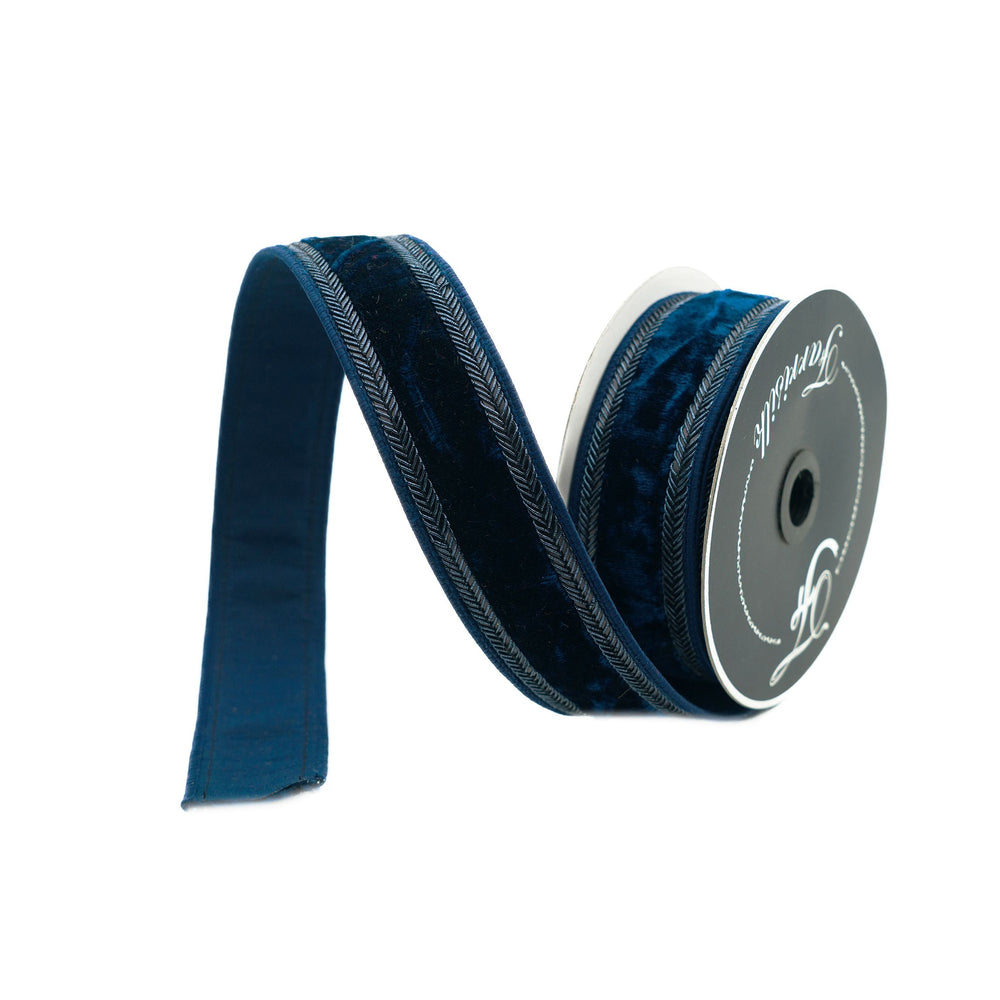 Ritzy Velvet Ribbon - Navy