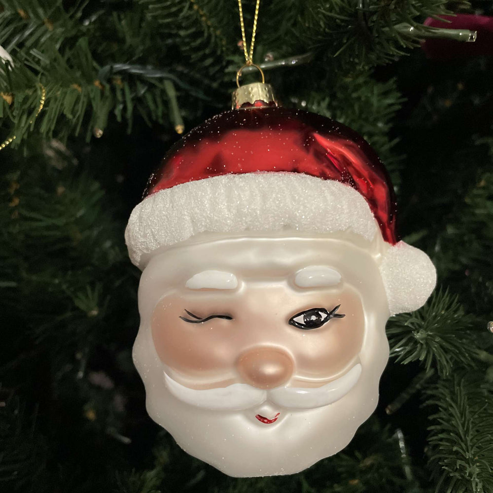 Winking Santa Claus Ornament