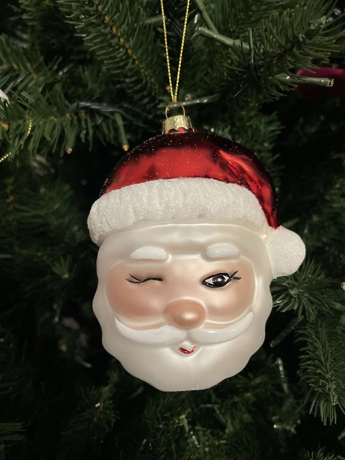 Winking Santa Claus Ornament