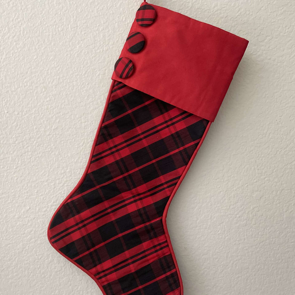 
                      
                        Large Check Stocking - Red/Black
                      
                    