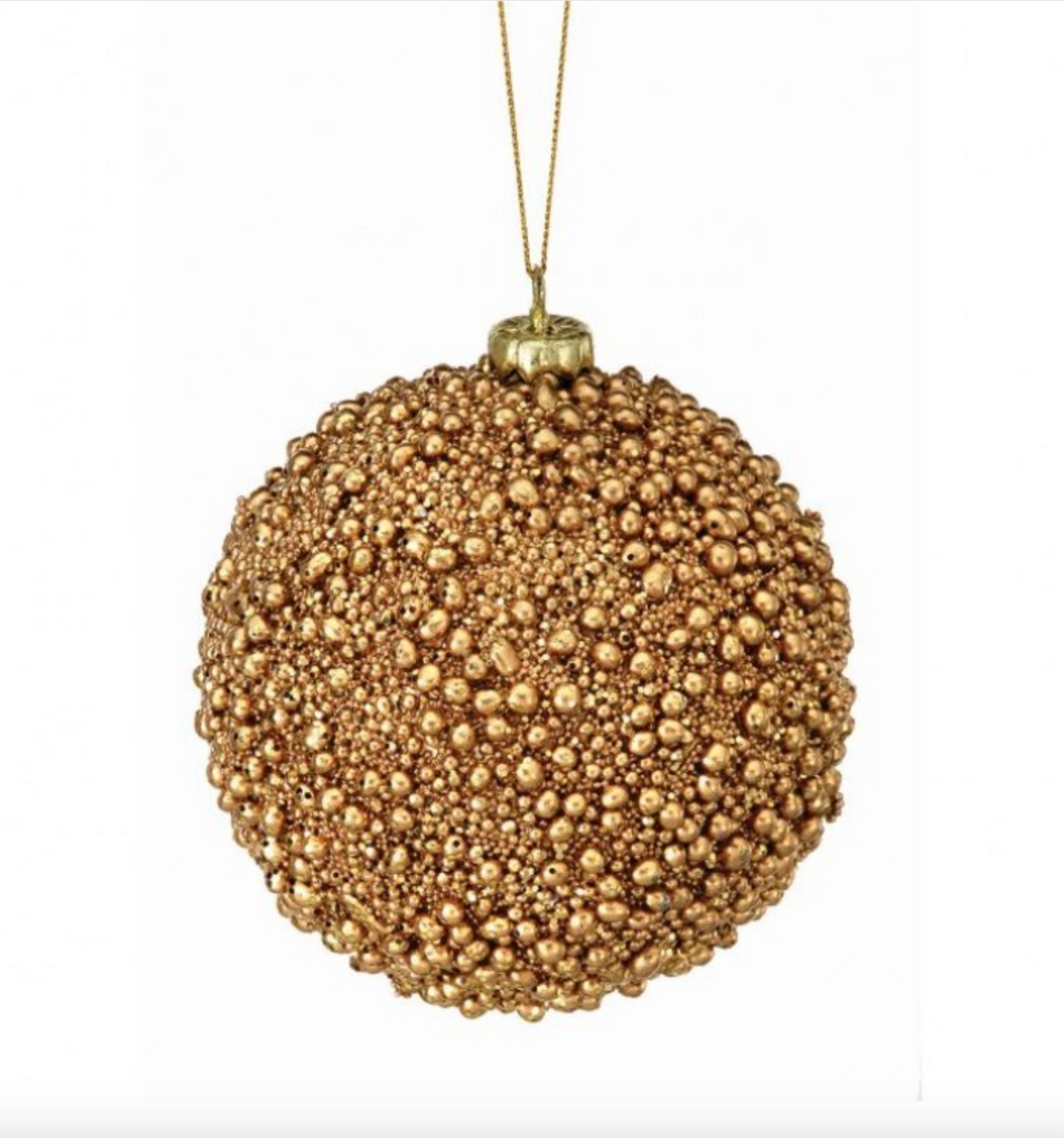 Metallic Bead Ball Ornament