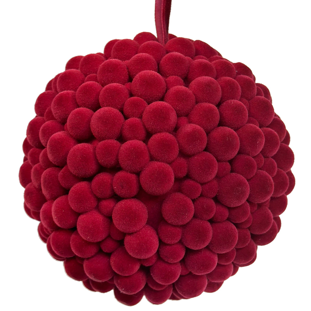 Velvet Beaded Ball Ornament