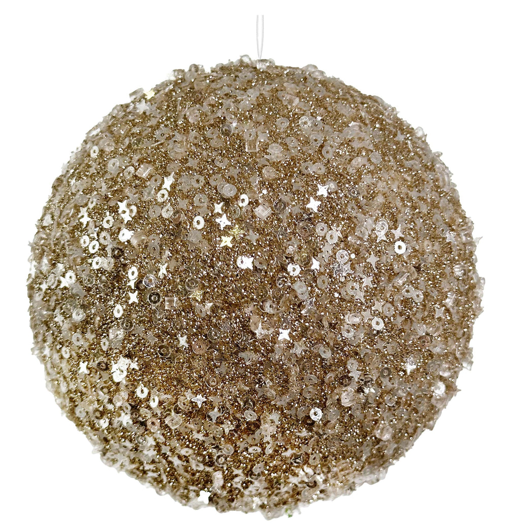 Sequin ball champagne ornament