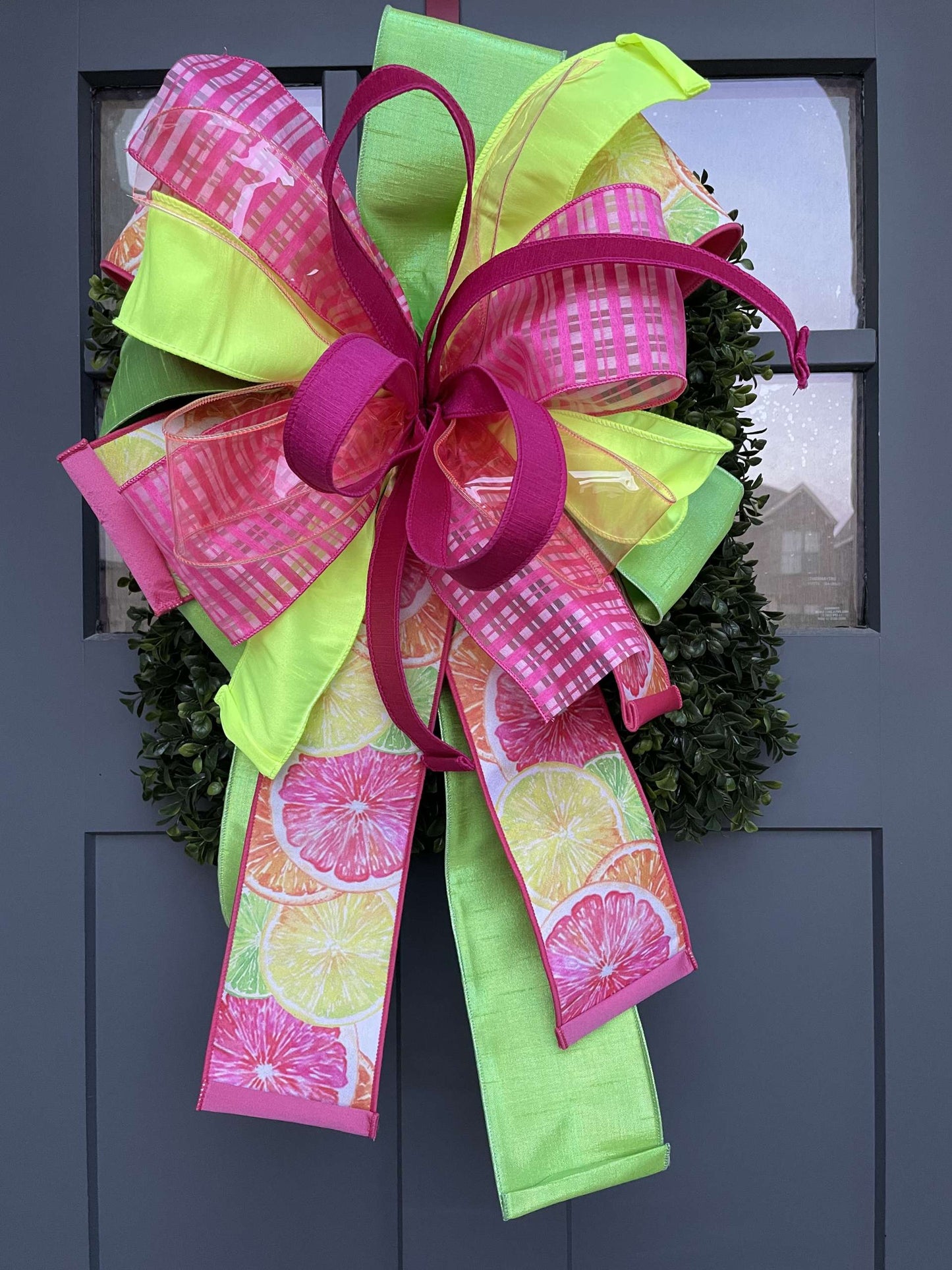 Grapefruit Spritz - Designer Ribbon Bow