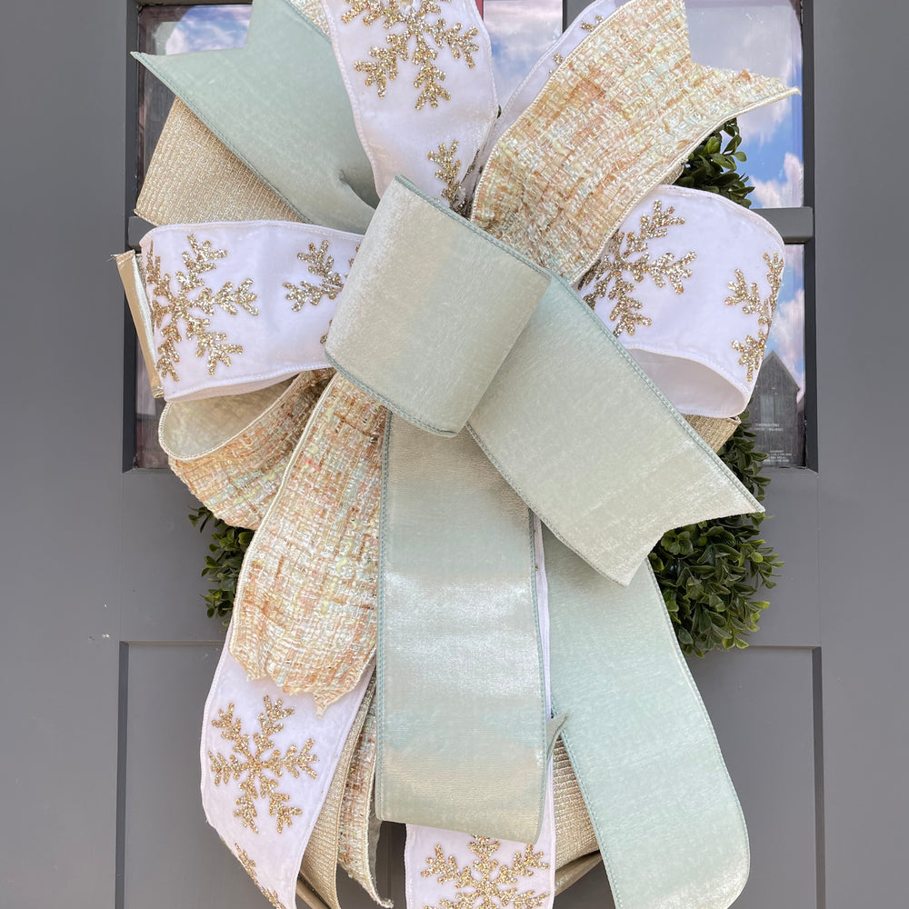 Coco Snowflakes - Designer Ribbon Bow