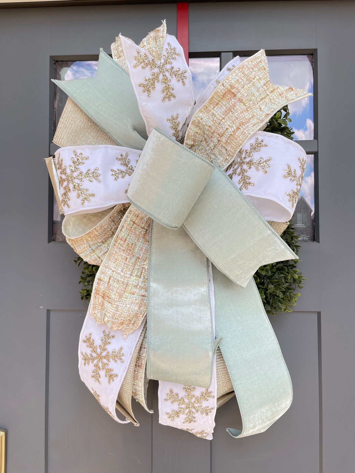 Coco Snowflakes - Designer Ribbon Bow