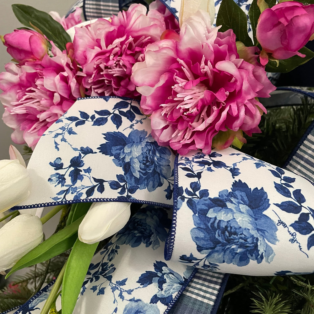 French Peonies Ribbon