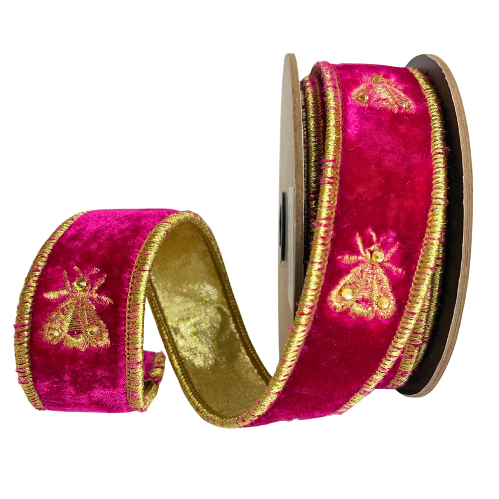 
                      
                        Velvet Embroidery Bee Ribbon
                      
                    