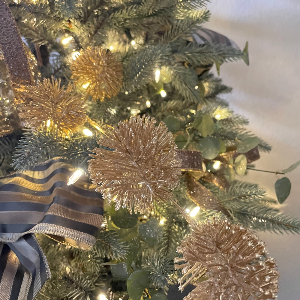 26" Gold Glittered Ball Stem