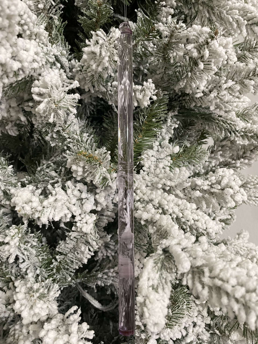 Modern Glass Icicle Ornament - Multiple Colors