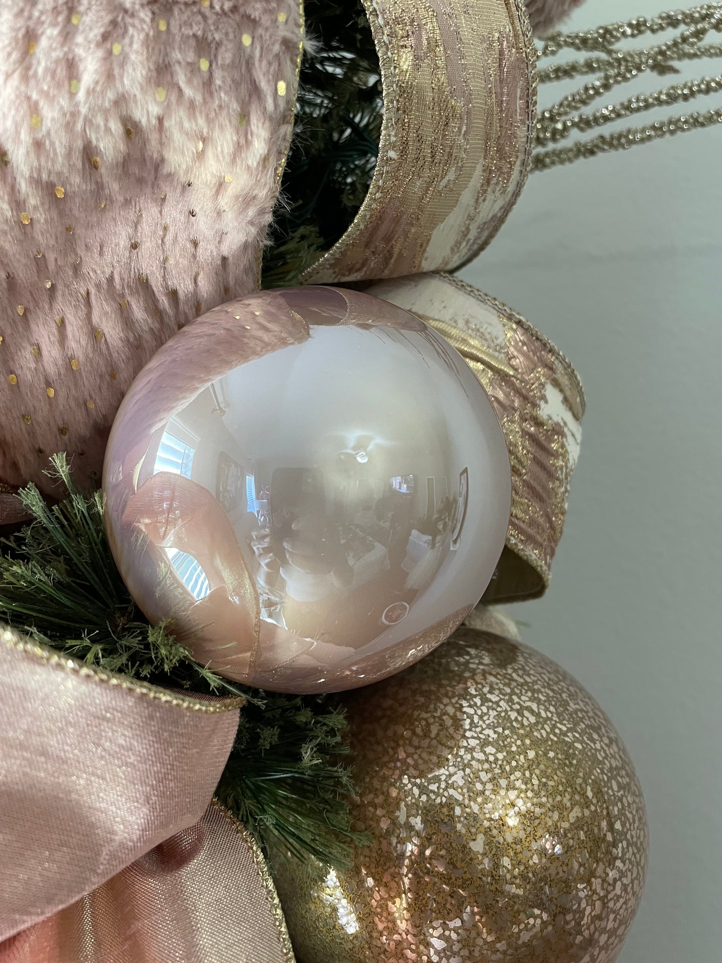 Pink Glass Ball Ornament Set