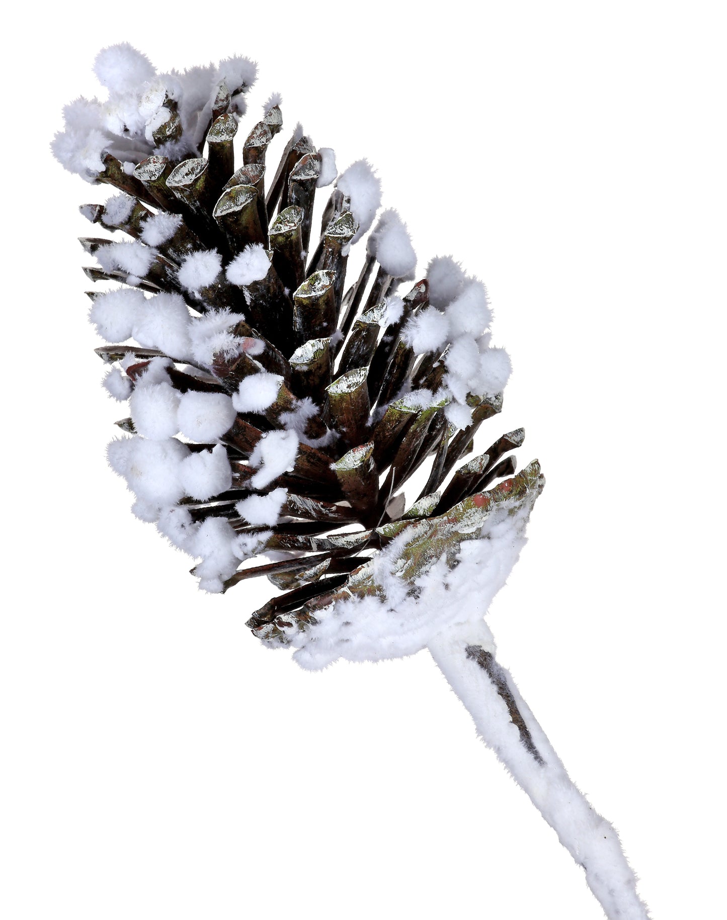 15" Snowy Pinecone Pick