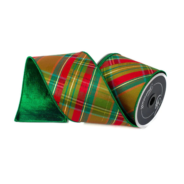 Plaid Glitz Ribbon