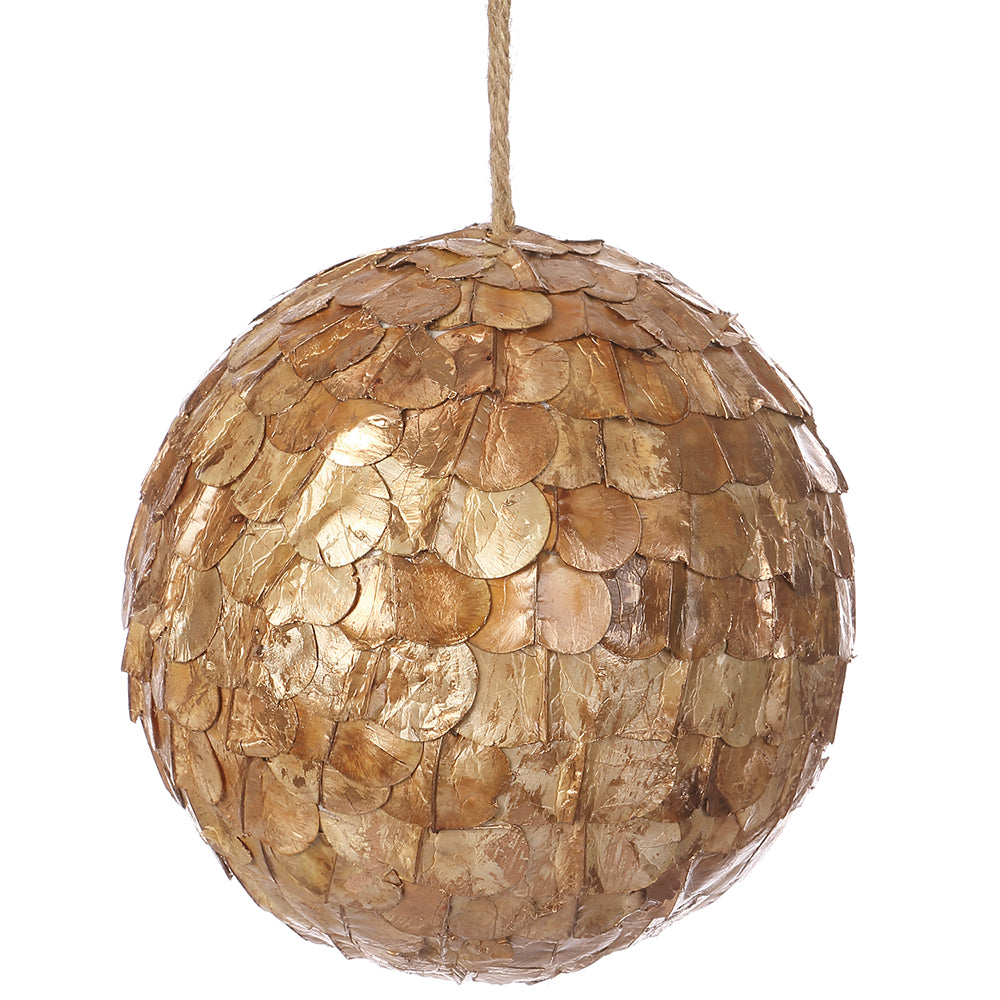 6" Pod Ball Ornament - Gold